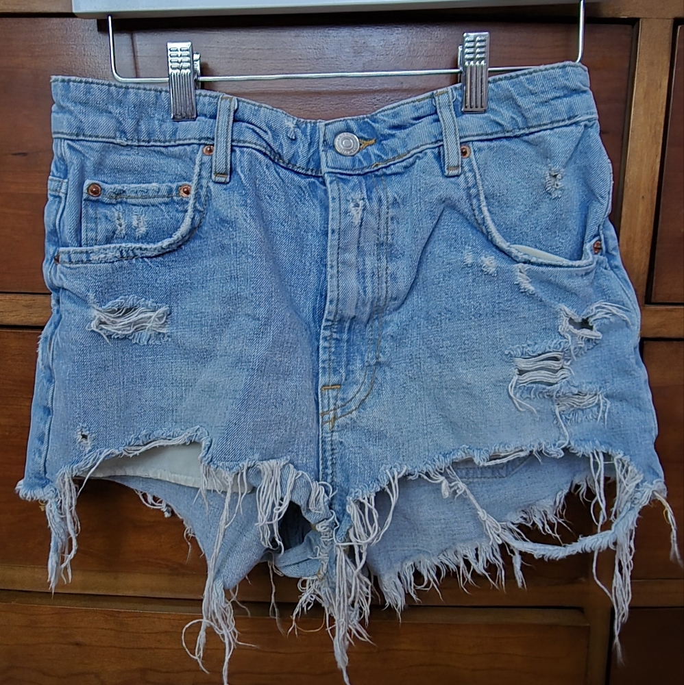 ZARA- Ripped Short skyblue - Picture 10 of 10